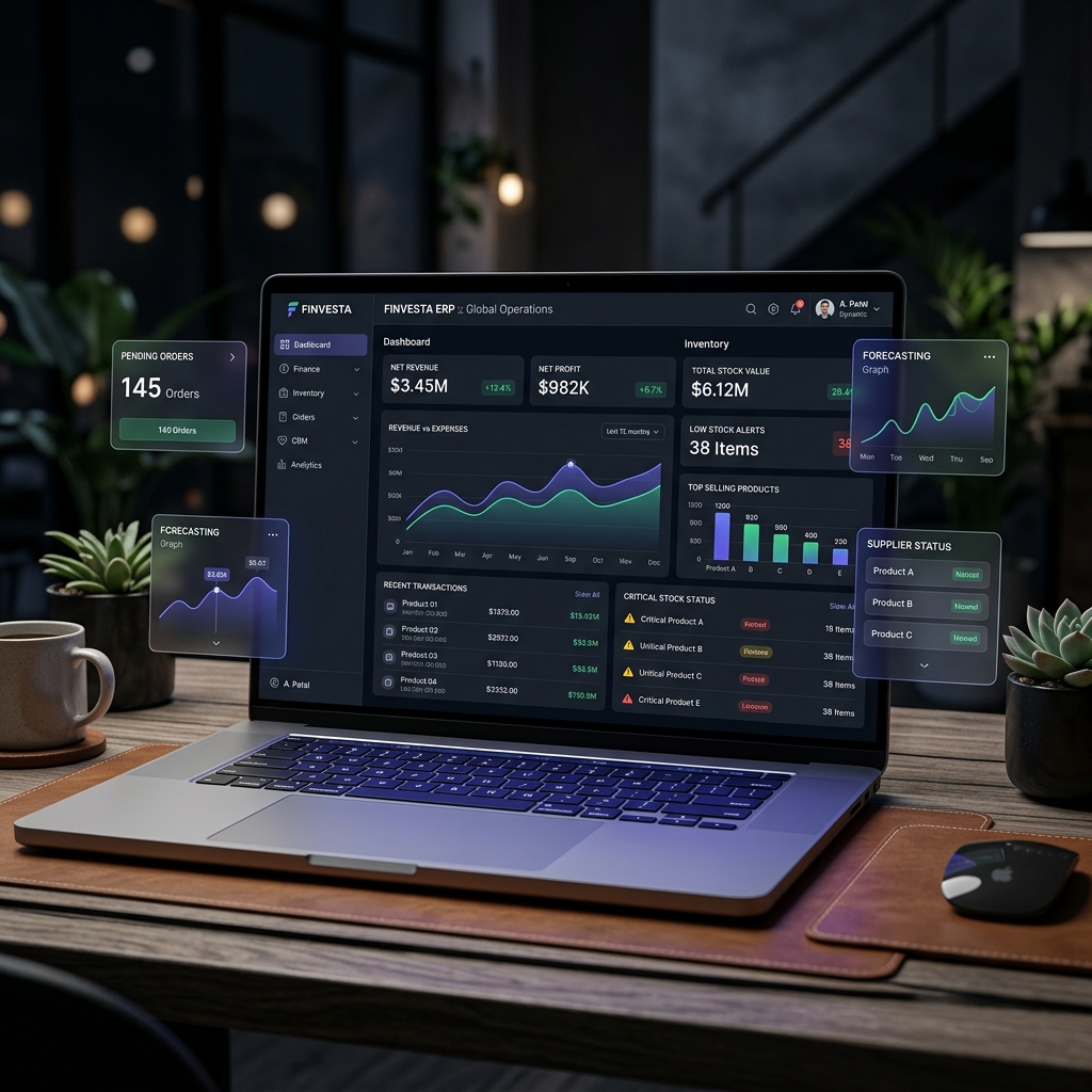 ERP Dashboard Mockup